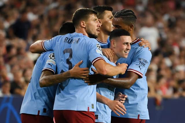 Phil Foden scored City’s second goal on Tuesday evening. Credit: Getty. 
