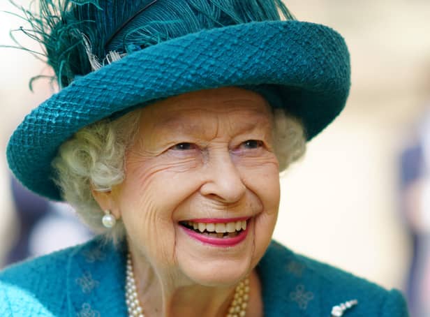 <p>The Queen in 2021 at Manchester Cathedral, which will screen her funeral on Monday </p>