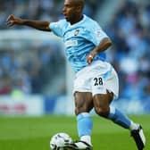 Trevor Sinclair at Man City in 2003 Credit: Getty