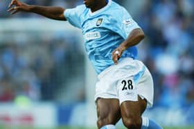 Trevor Sinclair at Man City in 2003 Credit: Getty