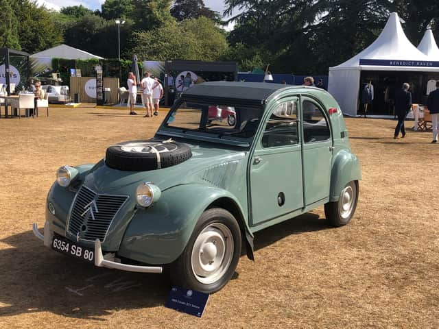 A 1963 Citroen 2CV Sahara stood out among the multi-million-pound hypercars