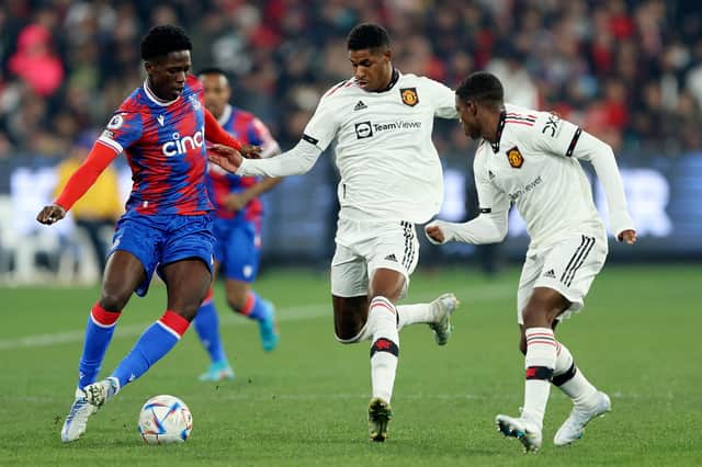Palace vs United will likely be played in 2023 due to fixture congestion. Credit: Getty.