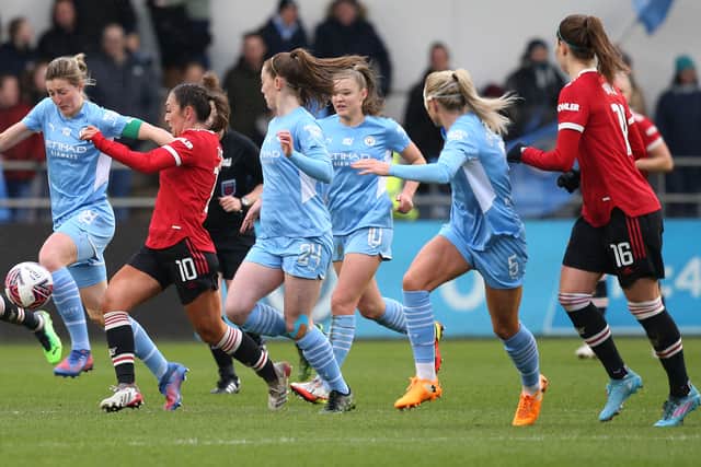 United and City’s start to the WSL season has been delayed by at least a week. Credit: Getty.