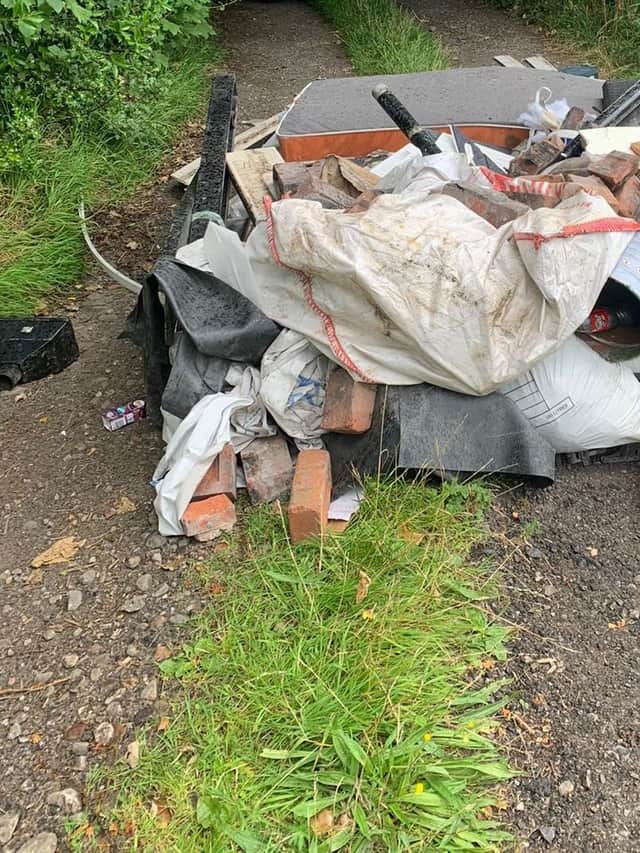 A man was issued with the maximum £400 fixed penalty earlier this month for this flytipping incident in Harwood, Bolton