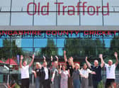 Bianca Robinson, CEO at CEO Sleepout, at Lancashire County Cricket Club with participants of the upcoming CEO Sleepout event in Manchester. Credit: CEO Sleepout