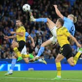 Erling Haaland scored the winner as Manchester City beat Borussia Dortmund 2-1 on Wednesday. Credit: Getty.