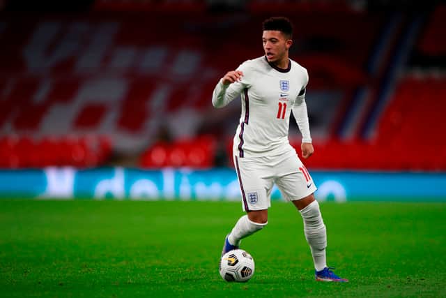 Sancho hasn’t played for England since the Euro 2020 final. Credit: Getty.