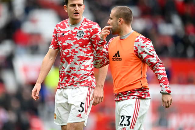 Maguire and Shaw retain their places despite not playing much in recent weeks for United. Credit: Getty.