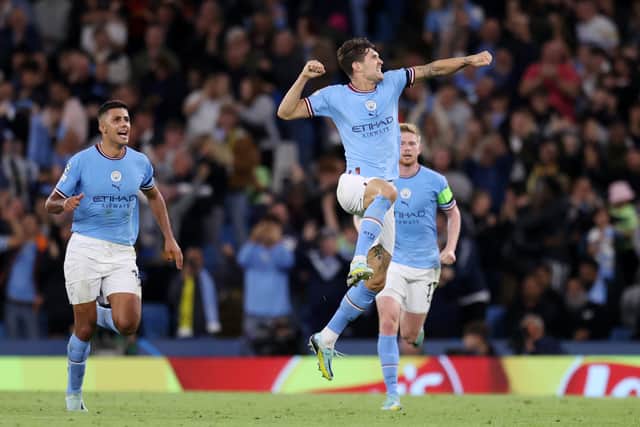 Stones netted a rare goal in midweek. Credit: Getty.