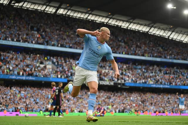It’s been an incredible start to life at City for Haaland. Credit: Getty.