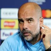 Pep Guardiola was asked about the fitness of three players ahead of the Wolves game. Credit: Getty.