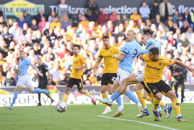 Grealish scored after just 55 seconds at Molineux. Credit: Getty.