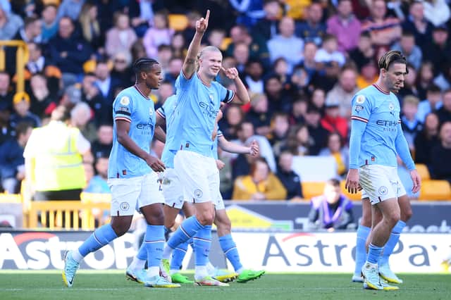 Guardiola hopes Haaland can have a goalscoring impact on his City team-mates. Credit: Getty.