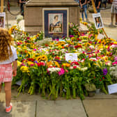 People began leaving flowers and messages in St Ann’s Square Manchester soon after the announcement of Her Majesty Queen Elizabeth II’s death. Credit: Manchester City Council