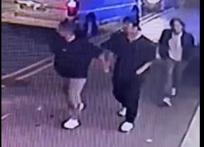 Police want to speak  to three men seen on CCTV in Bradshawgate in Bolton