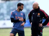 Bruno Fernandes is enjoying Erik ten Hag’s style at Manchester United. Credit: Getty. 