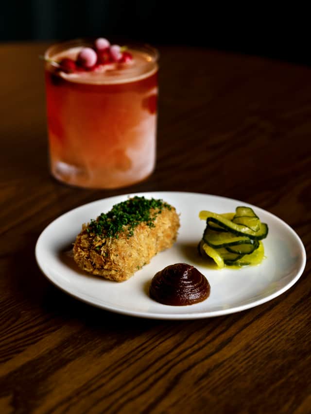 A first look at the luxury bar snacks and drinks on offer at Sterling. Credit: Sterling