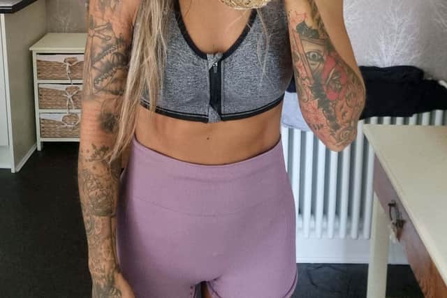 Sarah Hutchinson. A fitness fanatic cured her crippling acne by quitting her sandwich habit Credit SWNS