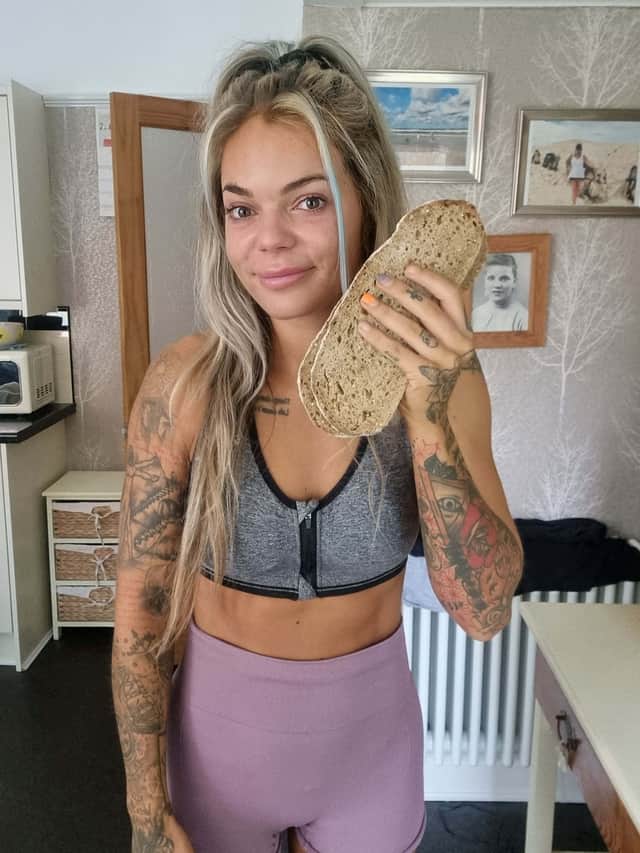 Sarah Hutchinson. A fitness fanatic cured her crippling acne by quitting her sandwich habit Credit SWNS