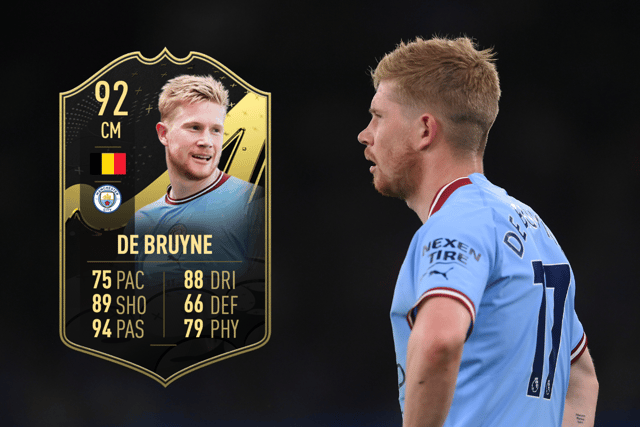 De Bruyne’s FIFA 23 attributes have been boosted with his in-form card for TOTW 1