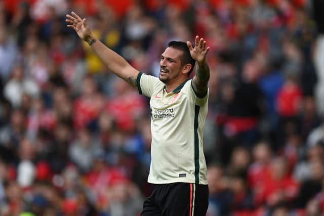 Mark Gonzalez scored twice for Liverpool in the first leg. Credit: Getty.