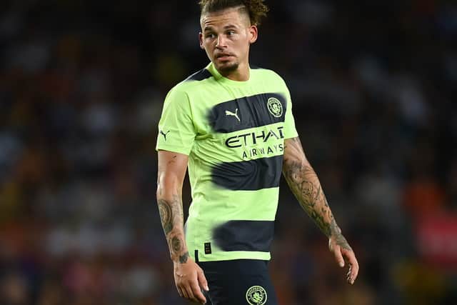 Kalvin Phillips is suffering from a recurring shoulder injury. Credit: Getty.