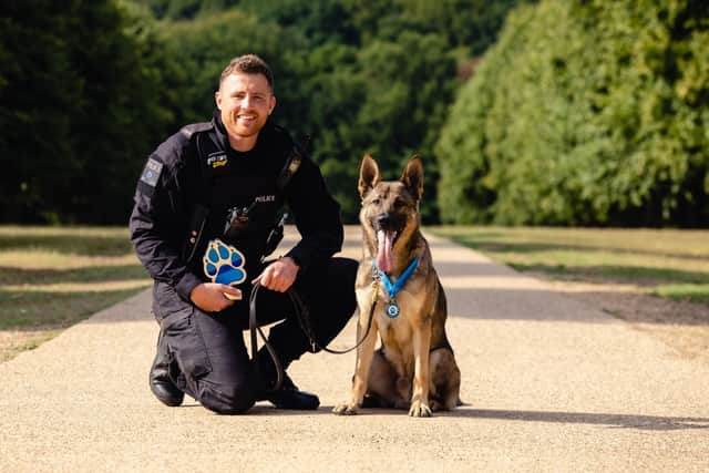 PD Eddie with his handler PC Andy Kenyon