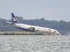 Stormy weather causes Boeing 737 plane to overshoot runway at Montpellier Airport narrowly avoiding lake