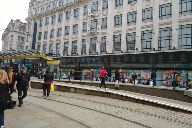 Metrolink trams are currently unable to stop at Market Street or Piccadilly Gardens