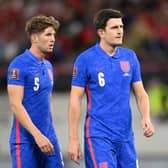 John Stones and Harry Maguire picked up injuries as England drew with Germany. Credit: Getty.