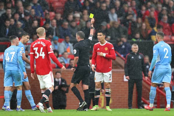 Michael Oliver will take charge of Manchester City vs Man United this weekend. Credit: Getty.