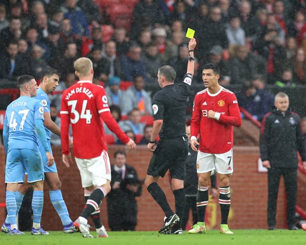 Michael Oliver will take charge of Manchester City vs Man United this weekend. Credit: Getty.