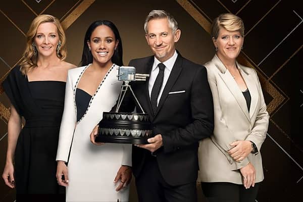 The hosts for BBC sports personality of the year 2022 Credit: BBC
