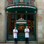 The Schofield brothers outside Schofield’s, located in a handsome art deco building