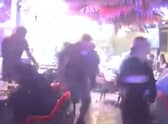 The fire in a shisha bar in Manchester Credit GMFRS