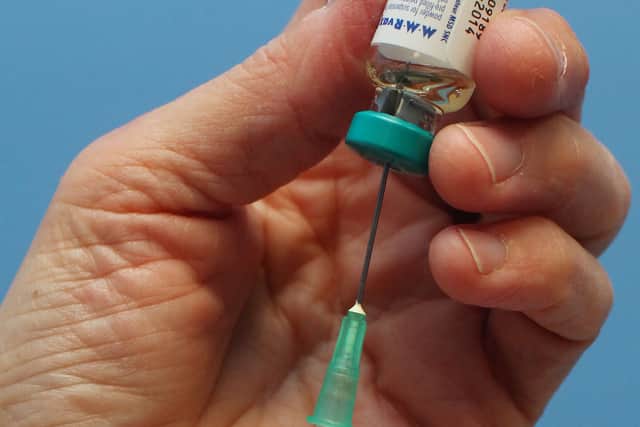 A dose of the MMR vaccine being prepared by a nurse. Photo: AFP via Getty Images