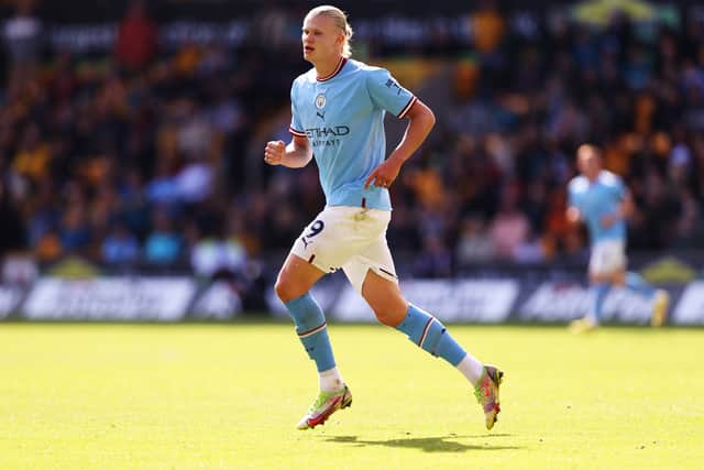 Haaland will be hoping to net in his first Manchester derby. Credit: Getty.