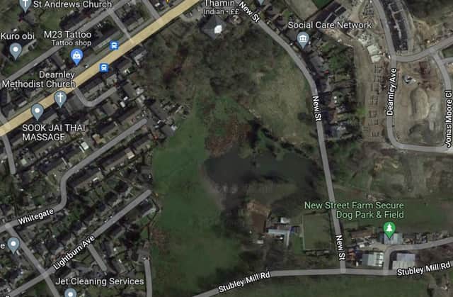<p>Stubley Meadows - grazing land at Dearnley, Littleborough. Credit: Google.</p>
