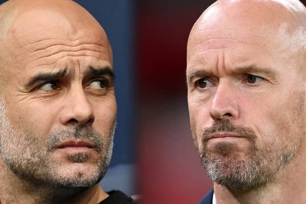 Pep Guardiola and Erik Ten Hag Credit: Getty.