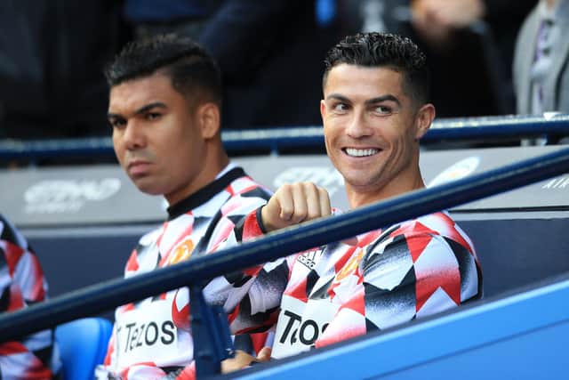 Casemiro and Ronaldo were both on the bench against City. Credit: Getty.