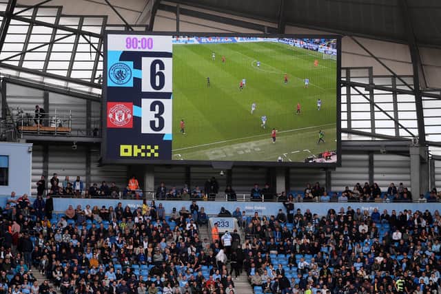 City beat their old foes by three goals on Sunday. Credit: Getty.
