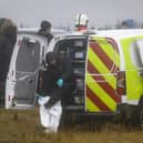 A search team on Saddleworth Moor at the weekend Credit: Matthew Lofthouse / SWNS