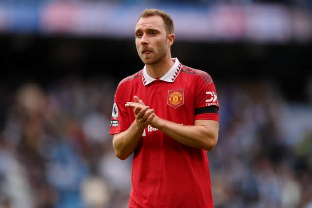 Eriksen had a tough afternoon up against City’s midfield. Credit: Getty.