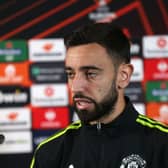 Bruno Fernandes wants Manchester United to improve against Omonia. Credit: Getty. 