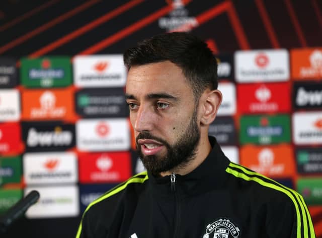 Bruno Fernandes wants Manchester United to improve against Omonia. Credit: Getty. 