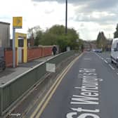 The woman was hit by a tram as it came into the St Werburgh’s Road stop in Chorlton Credit Google