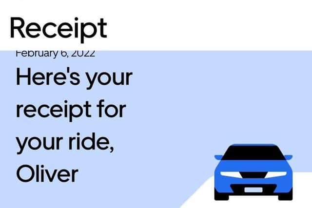 Oliver Kaplan was charged £35,000 for a short Uber ride Credit: SWNS