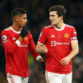 Varane and Maguire aren’t expected to play for United on Sunday. Credit: Getty.