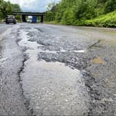 Potholes on Pilsworth Road in Bury