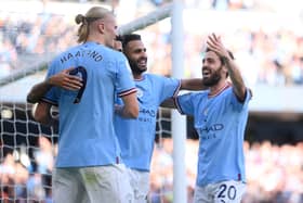 Manchester City have won all of their meetings at the Etihad against Brighton in the Premier League. Credit: Getty.  